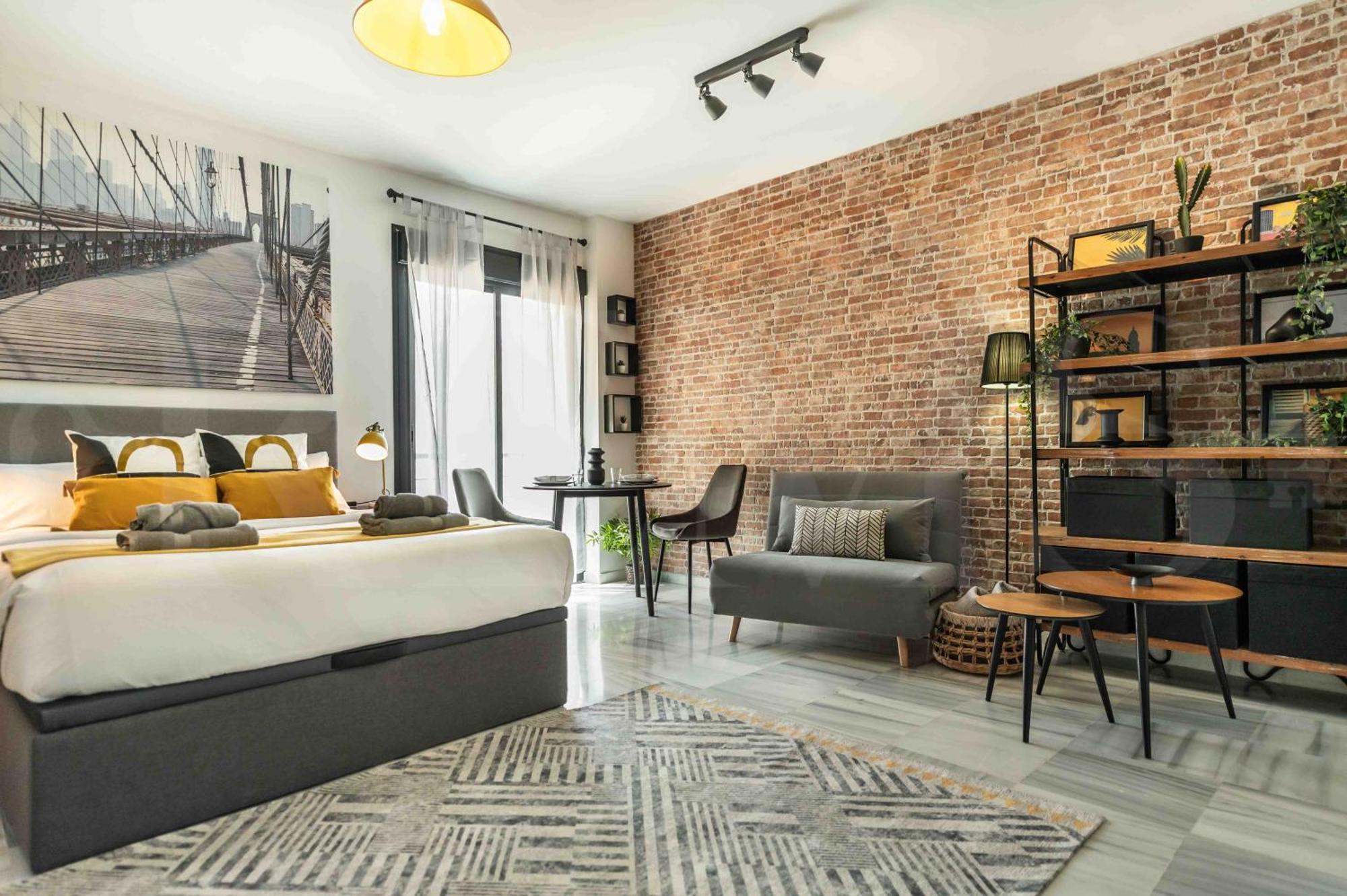 Modern Studio With Private Rooftop Terrace By Rems 马拉加 外观 照片