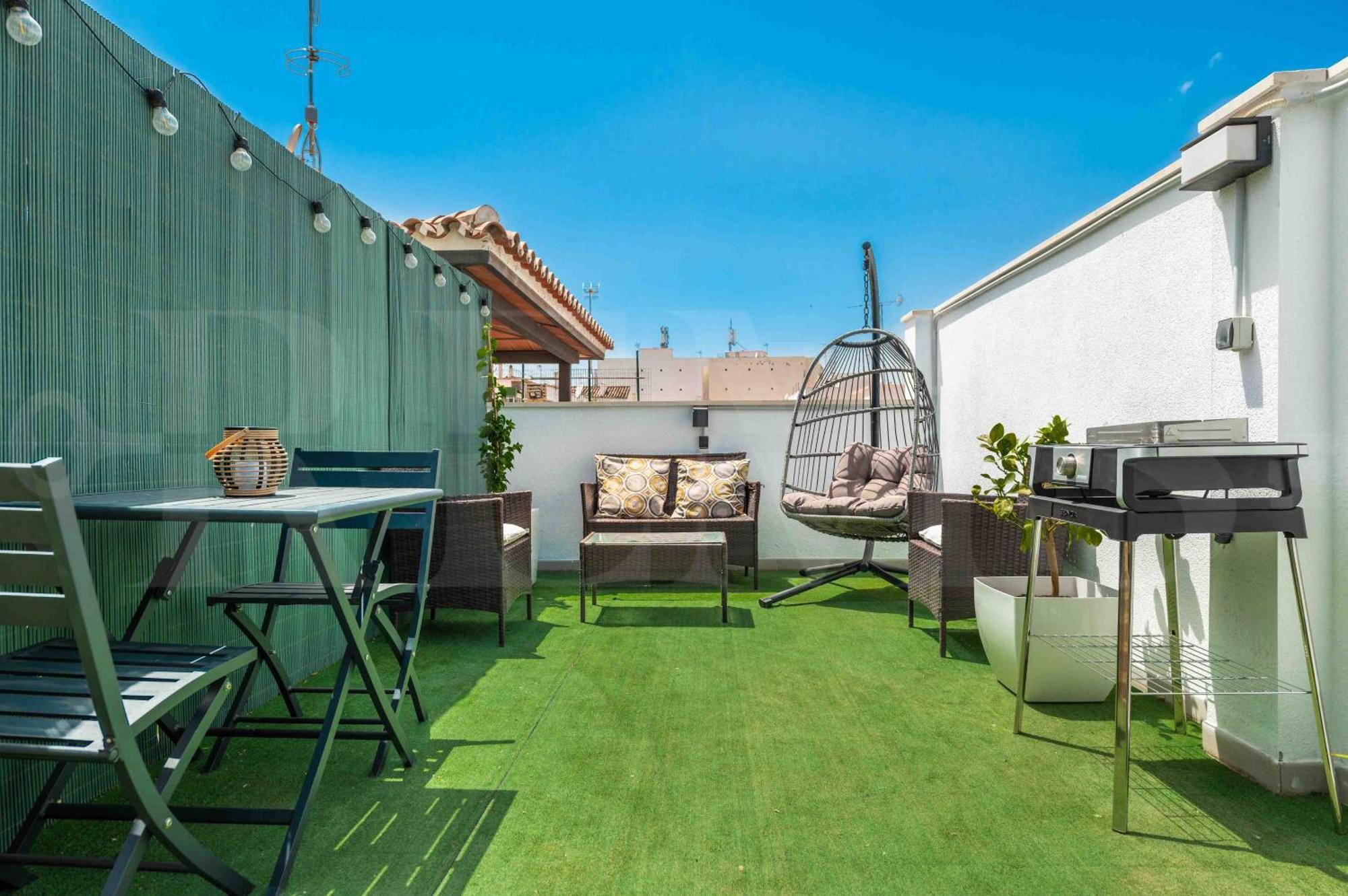 Modern Studio With Private Rooftop Terrace By Rems 马拉加 外观 照片